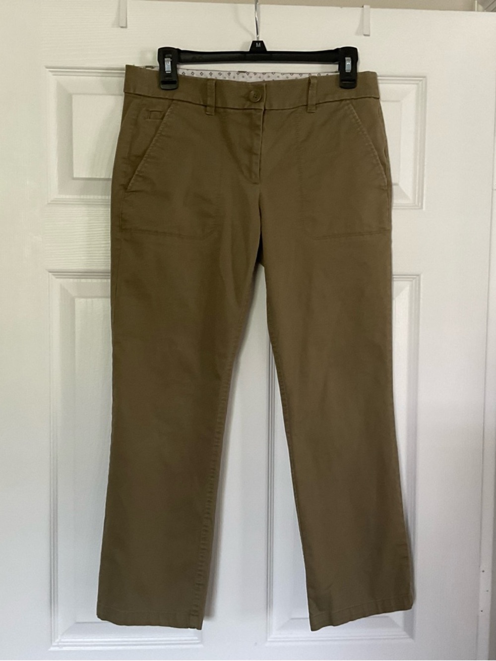 Olive Green cropped Pants